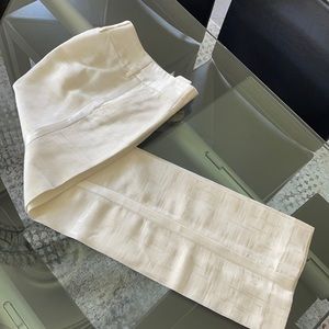 Dolce and Gabbana cream tuxedo style cream colored pants